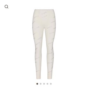 NEW SKIMS Rhinestone Logo Pointelle Leggings